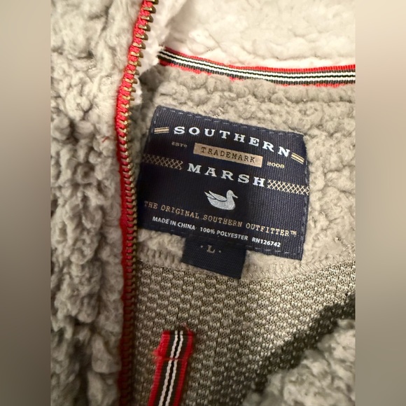 Southern Marsh Gray Zip Up Sweater - Picture 7 of 8